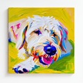 Artsy Dog, Meeboo Modern Art Dog Paintings on Canvas in Yellow