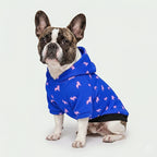 Meeboo Cameo Hoodie for Small Dogs in Frenchie Royal Blue