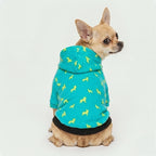 Meeboo Cameo Hoodie for Small Dogs in Frenchie Aqua Sol