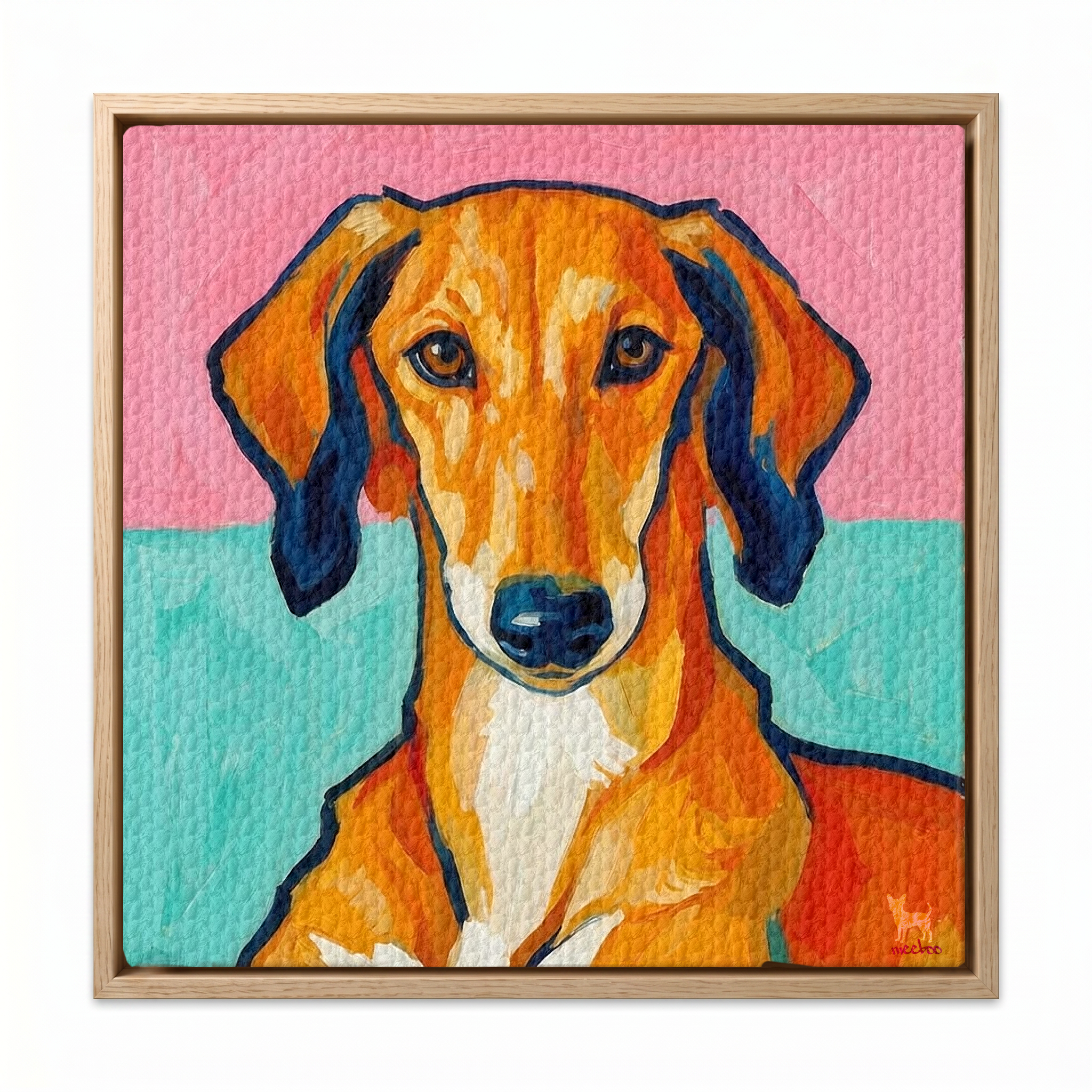 Portrait of a Dog, Meeboo Modern Art Dog Painting on Canvas